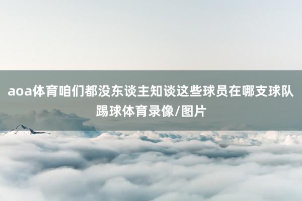 aoa体育咱们都没东谈主知谈这些球员在哪支球队踢球体育录像/图片